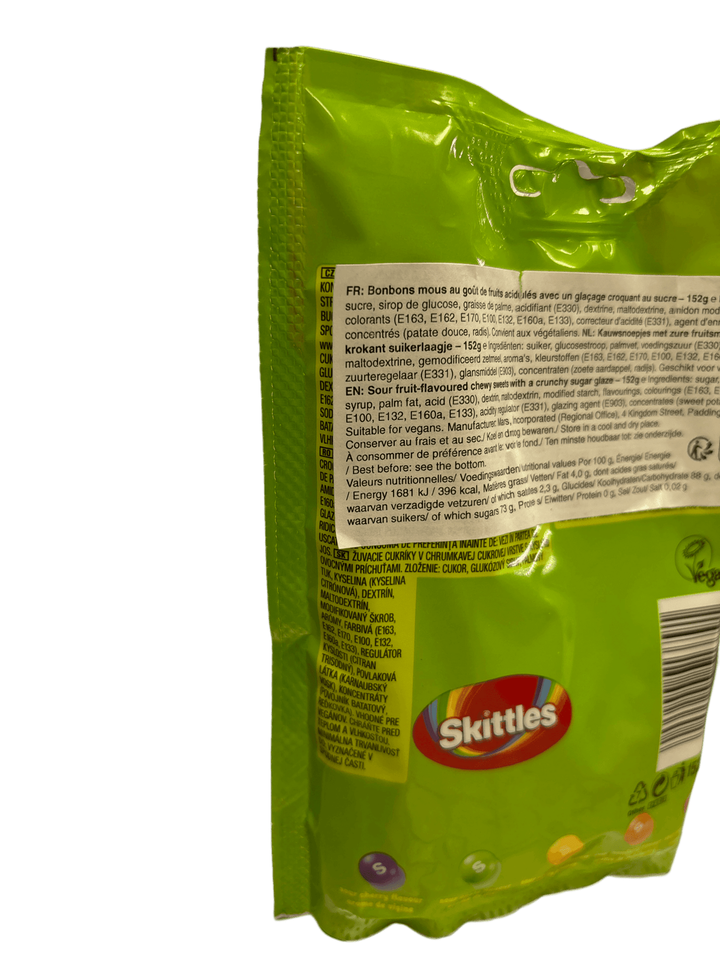 Skittles Crazy Sours Candy Bag - 152G - U.K Edition - Jack Righteous