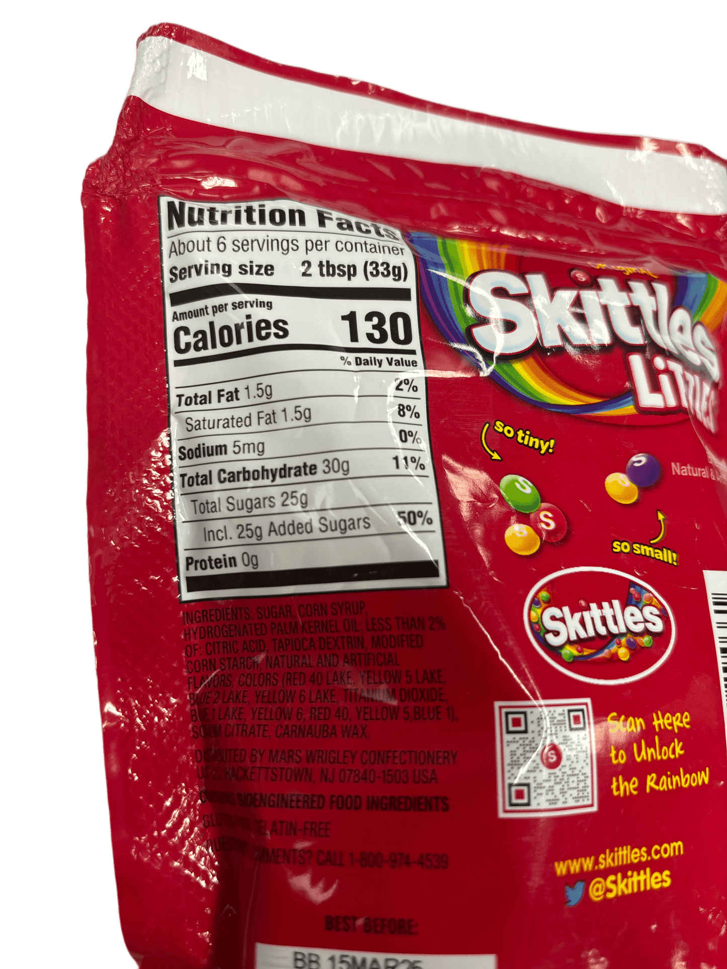 Skittles Littles So Tiny Resealable Grab & Go Size 7.2OZ