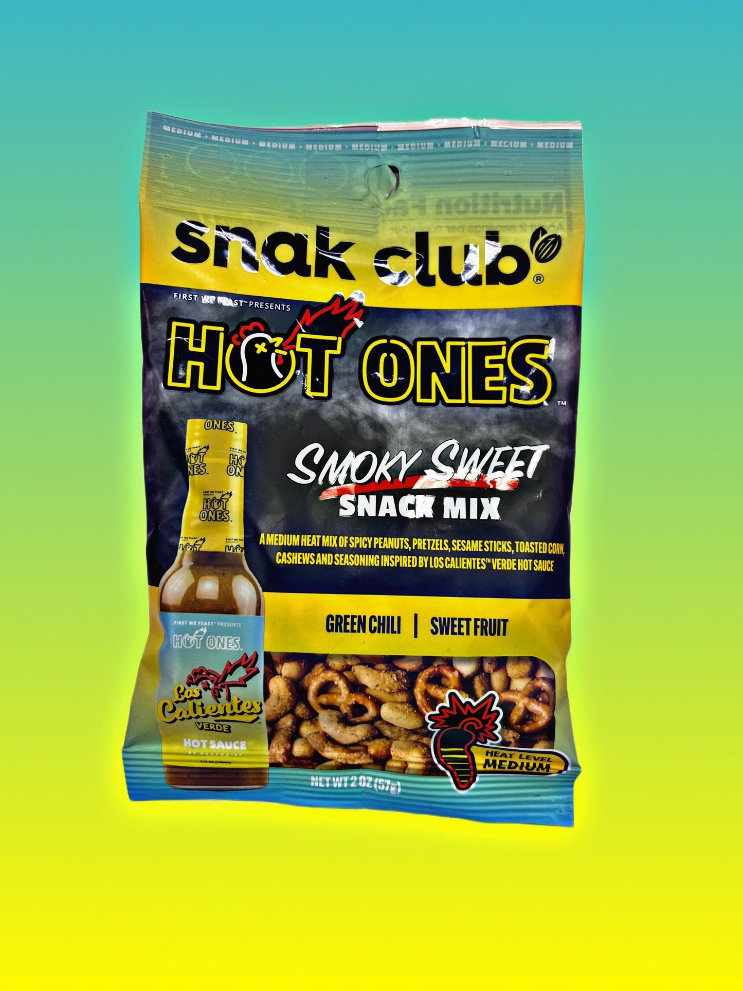 Snak Club Hot Ones Smoky Sweet Snack Mix 2OZ