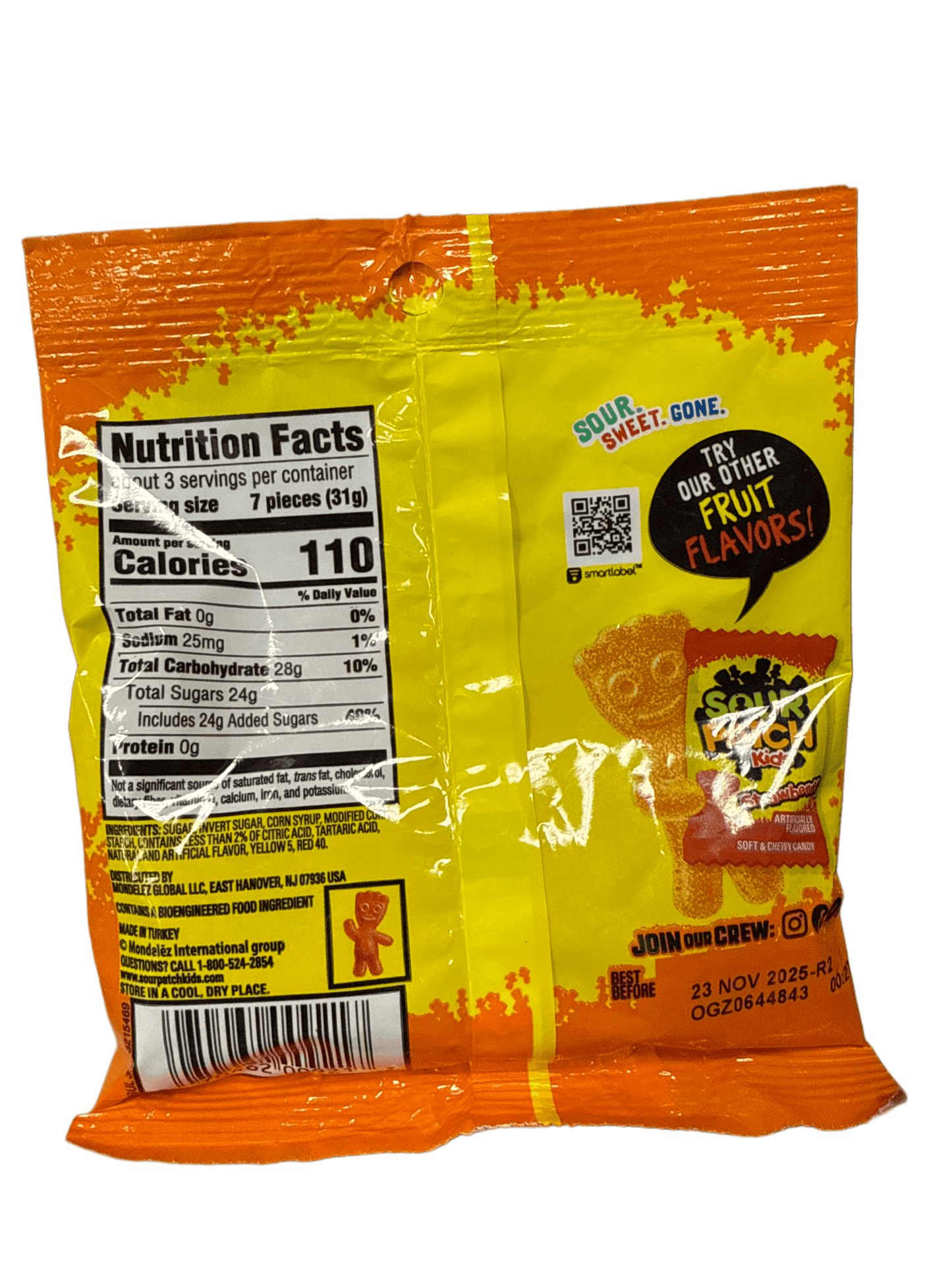 Sour Patch Kids Not So Sour Peach 101G - U.S Edition - Jack Righteous