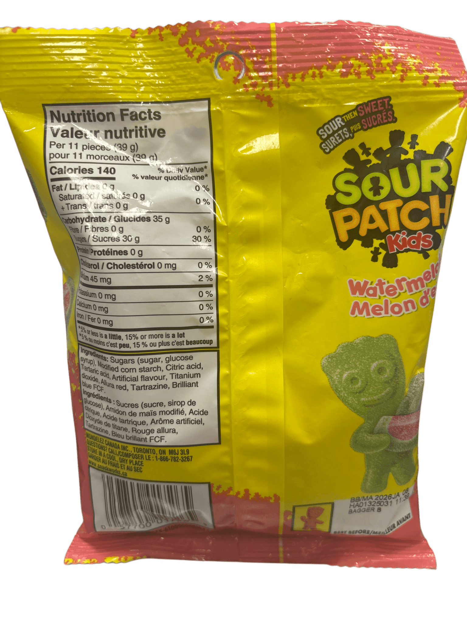 Sour Patch Kids Watermelon Candy Bag 154G - Canadian Edition - Jack Righteous