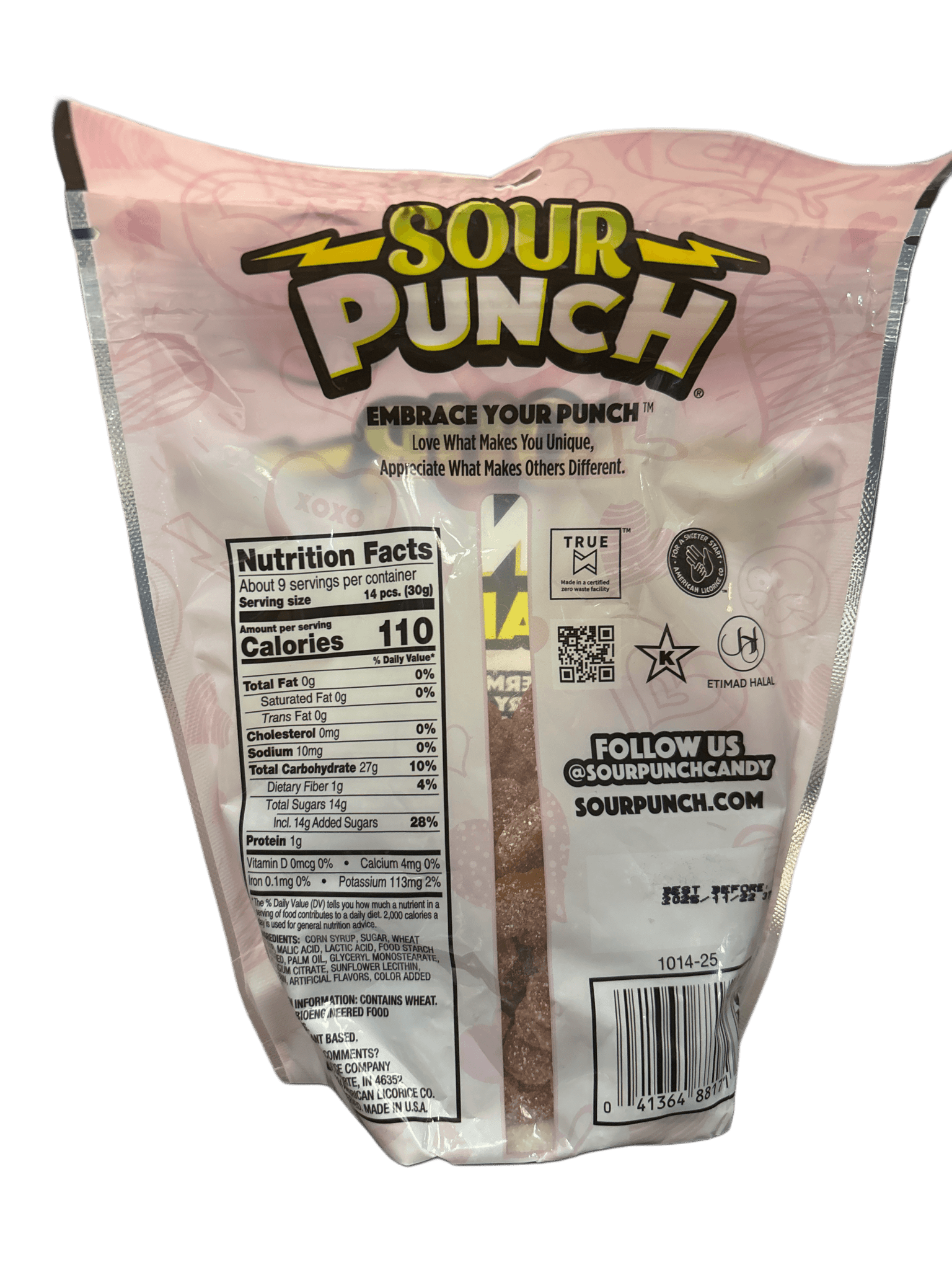 Sour Punch Hearts Valentines Candy Bag 9OZ - Jack Righteous