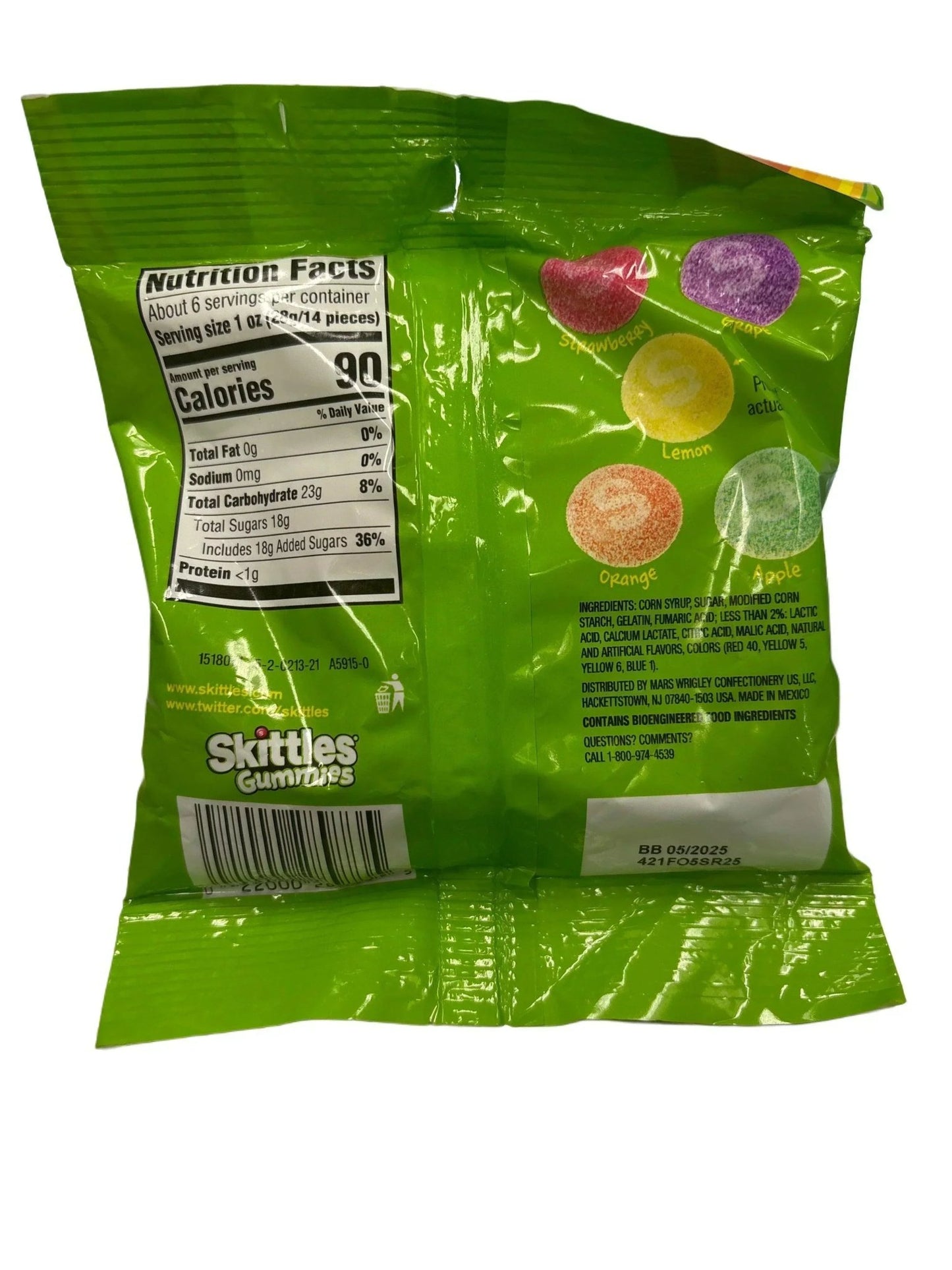 Sour Skittles Gummies Candy Bag 5.80OZ - Canadian Edition - Jack Righteous