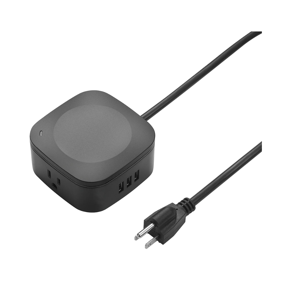Station de recharge sans fil de bureau Globe à 2 prises avec parasurtenseur, 3 ports USB et cordon 6 Pi (78353) - Jack Righteous