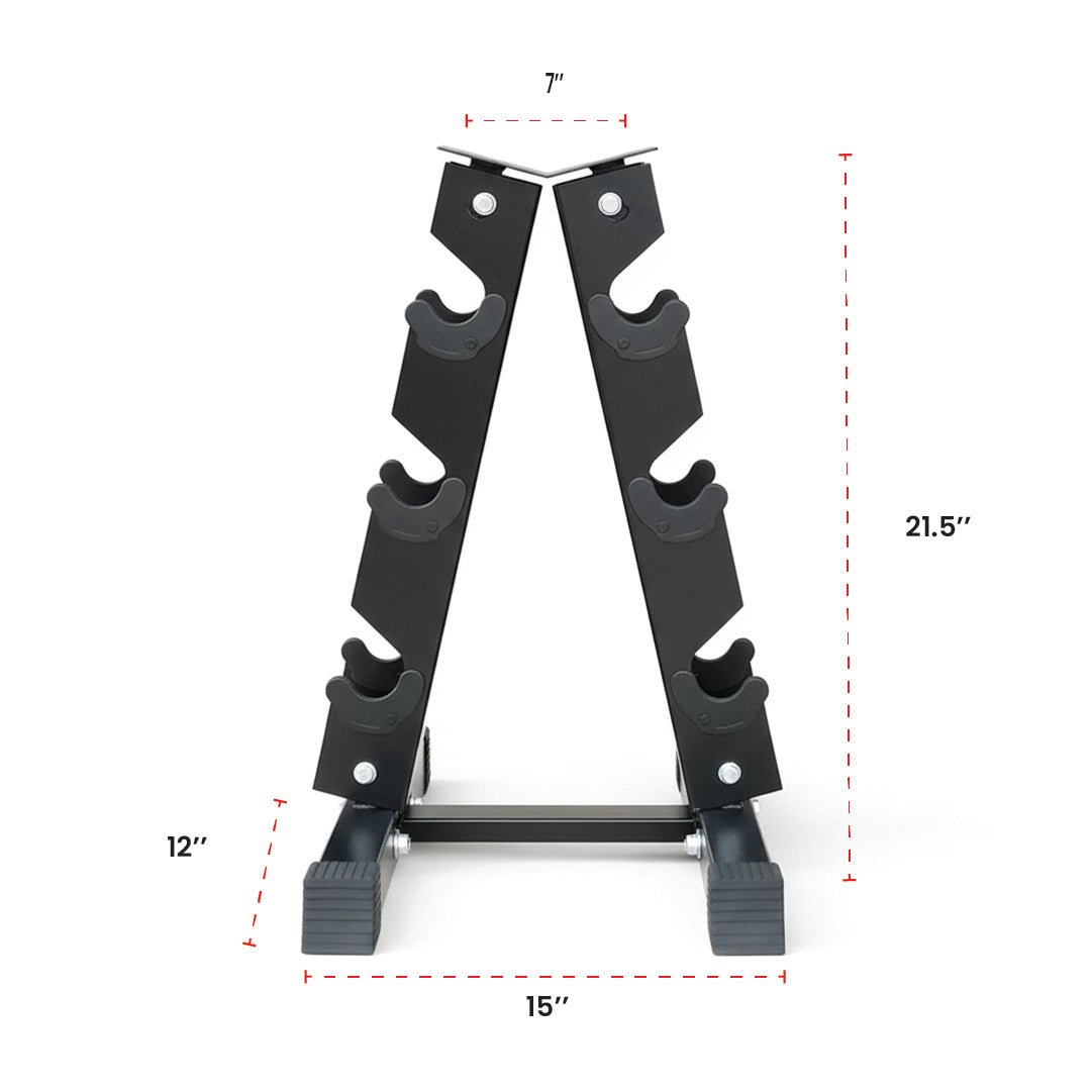 Steel Dumbbell Racks Vertical & Horizontal (3, 6, 8, 10 Levels) - Jack Righteous