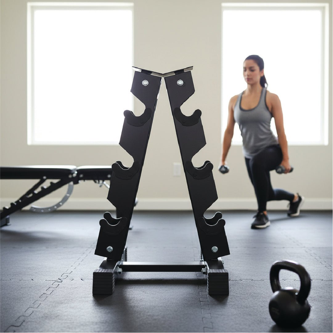 Steel Dumbbell Racks Vertical & Horizontal (3, 6, 8, 10 Levels) - Jack Righteous