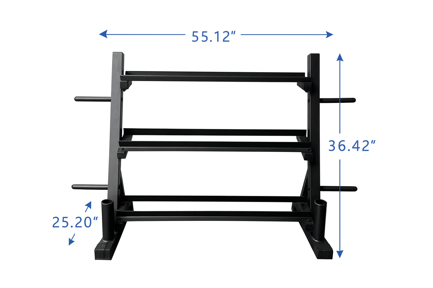 Steel Dumbbell Racks Vertical & Horizontal (3, 6, 8, 10 Levels) - Jack Righteous