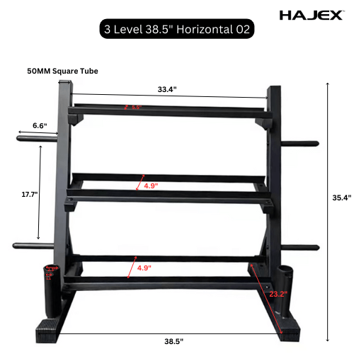 Steel Dumbbell Racks Vertical & Horizontal (3, 6, 8, 10 Levels) - Jack Righteous