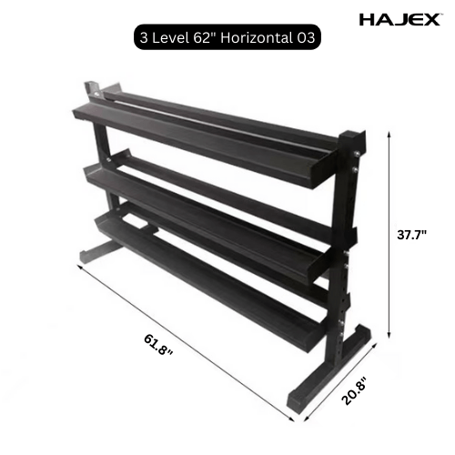 Steel Dumbbell Racks Vertical & Horizontal (3, 6, 8, 10 Levels) - Jack Righteous