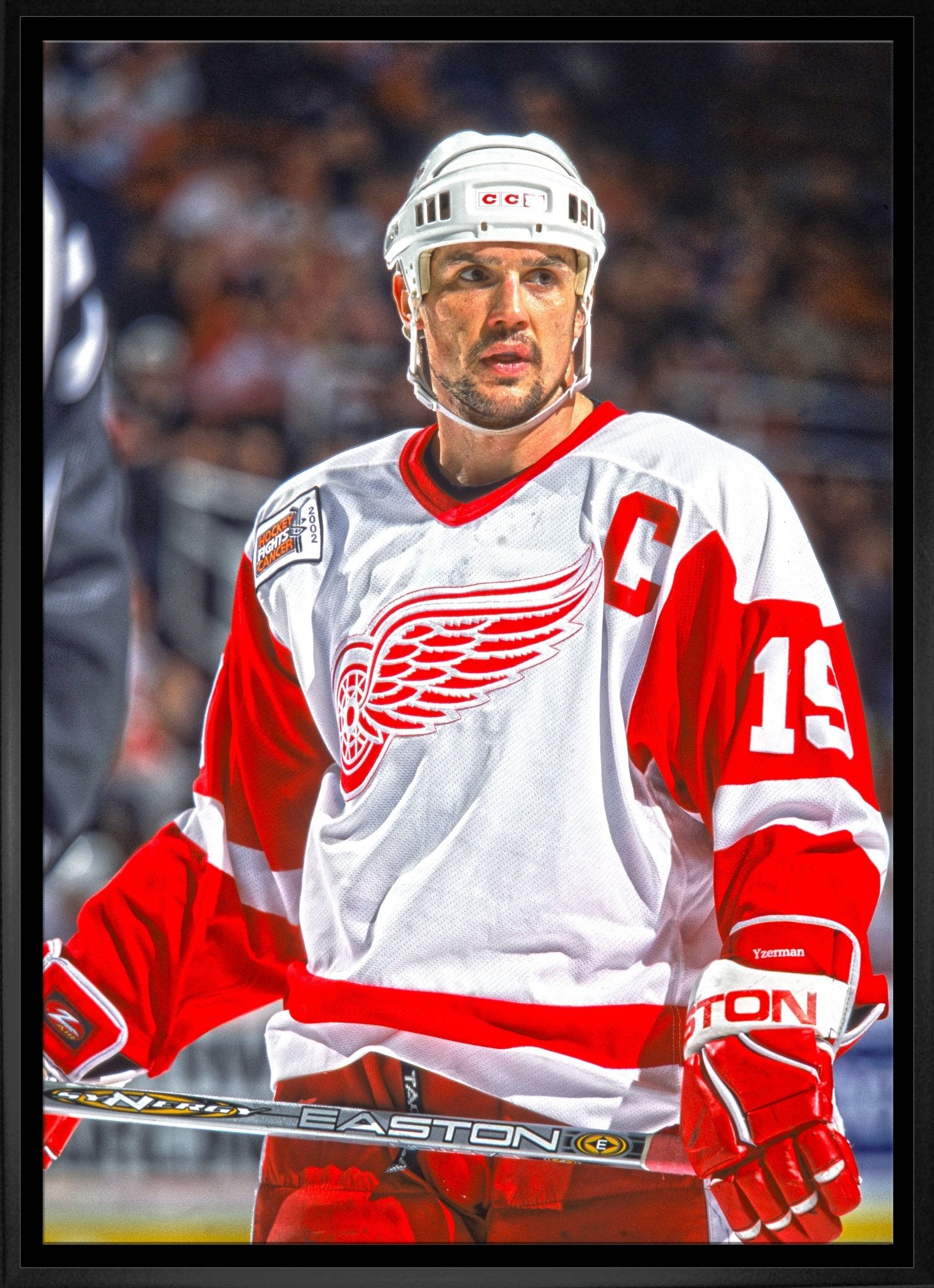 Steve Yzerman Detroit Red Wings Framed 20x29 The Stare Canvas - Jack Righteous