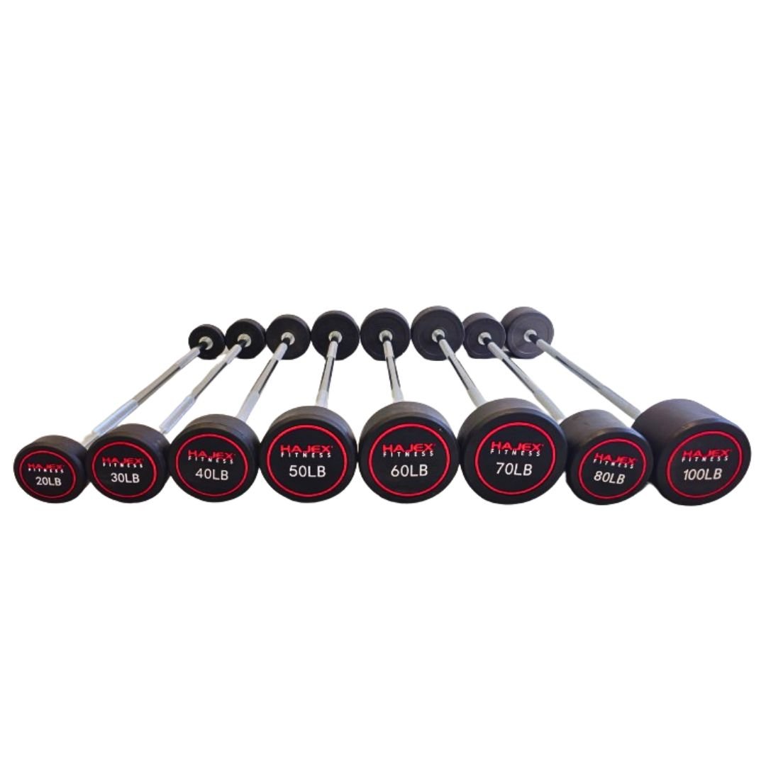 Straight and EZ Curl Fixed Weight Barbell Sets - 20 to 100 LB - Jack Righteous