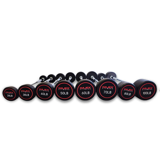 Straight and EZ Curl Fixed Weight Barbell Sets - 20 to 100 LB - Jack Righteous