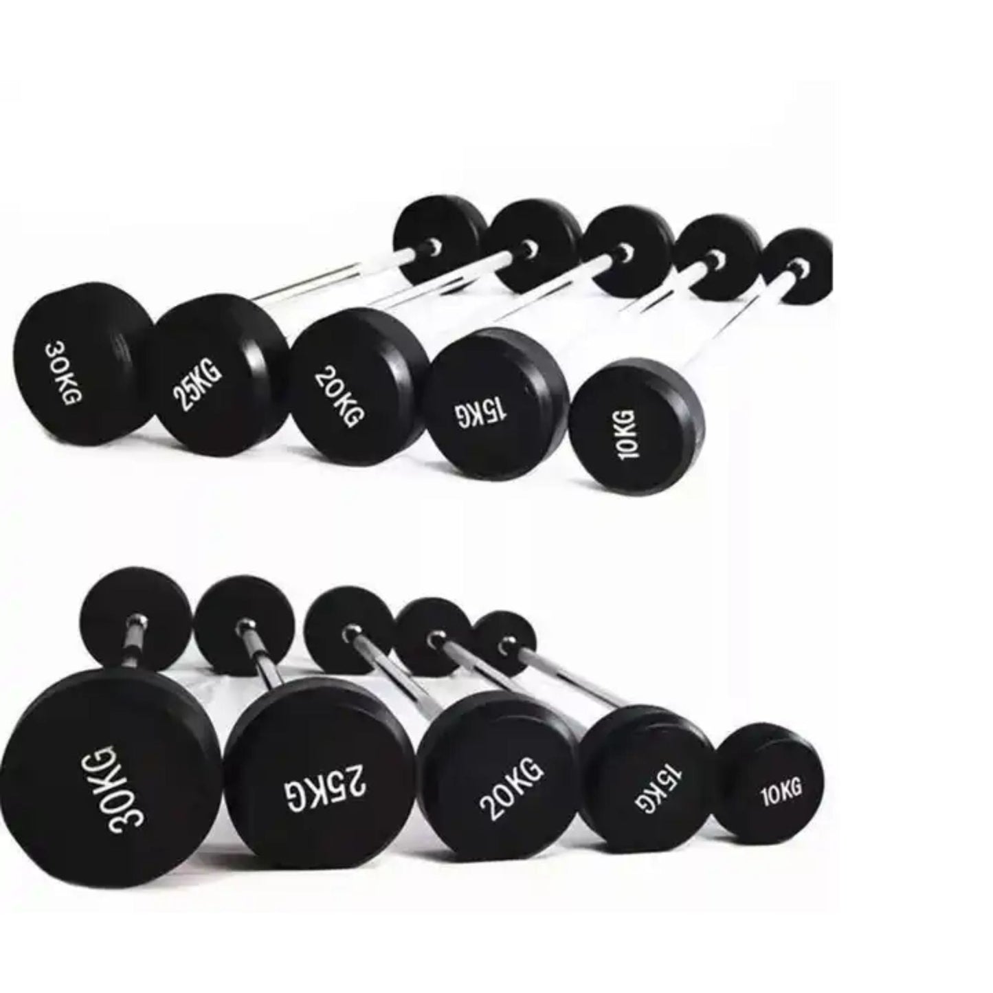 Straight and EZ Curl Fixed Weight Barbell Sets - 20 to 100 LB - Jack Righteous