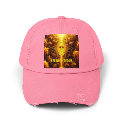 Bee Righteous Stylish Distressed Cap, Streetwear Trendy Hat - Unisex Summer Accessory - Jack Righteous