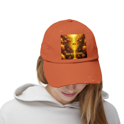 Bee Righteous Stylish Distressed Cap, Streetwear Trendy Hat - Unisex Summer Accessory - Jack Righteous