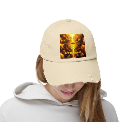 Bee Righteous Stylish Distressed Cap, Streetwear Trendy Hat - Unisex Summer Accessory - Jack Righteous
