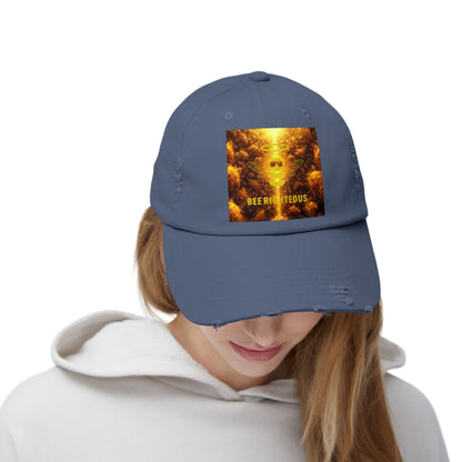 Bee Righteous Stylish Distressed Cap, Streetwear Trendy Hat - Unisex Summer Accessory - Jack Righteous