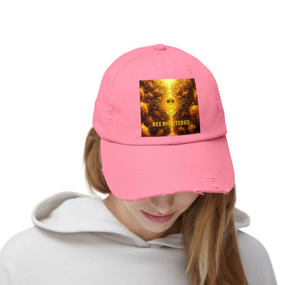 Bee Righteous Stylish Distressed Cap, Streetwear Trendy Hat - Unisex Summer Accessory - Jack Righteous
