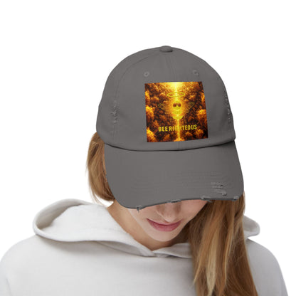 Bee Righteous Stylish Distressed Cap, Streetwear Trendy Hat - Unisex Summer Accessory - Jack Righteous