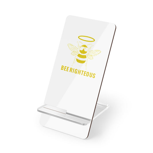 Stylish Smartphone Stand, Bee Righteous Phone Holder, Modern Desk Accessory, Unique Gift for Beekeepers, Home Office Decor, Birthday Present - Jack Righteous