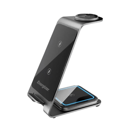 Support de chargement magnétique sans fil 3 - en - 1 de 15 W d'Energizer (WCP302) - Métal - Jack Righteous
