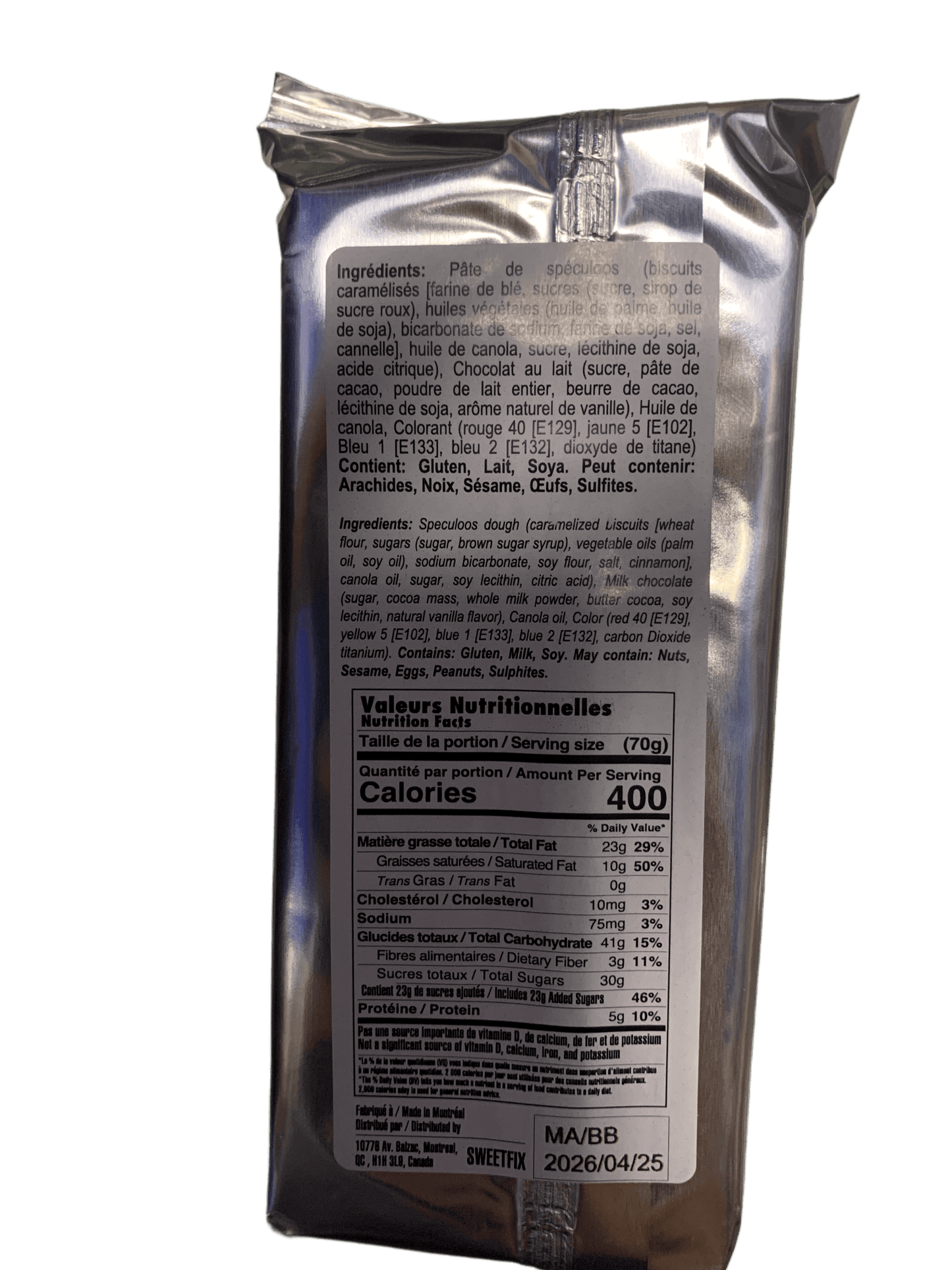 Sweet Fix Speculoos Biscuit Dubai Biscoff Chocolate 140G - Canadian Edition - Jack Righteous