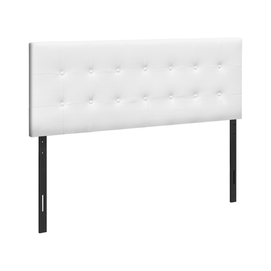 Tête de lit Queen en simili - cuir blanc - Monarch (I6002Q) - Jack Righteous