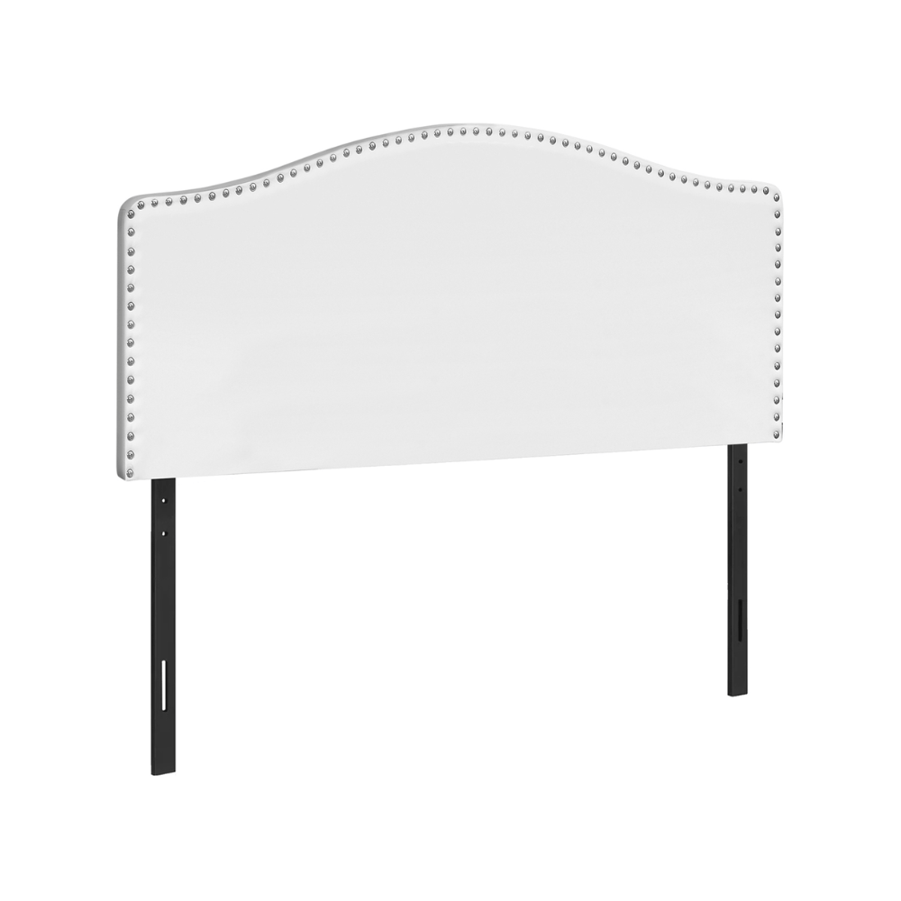 Tête de lit Queen en simili - cuir blanc - Monarch (I6012Q) - Jack Righteous