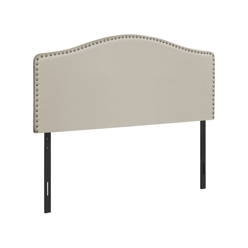 Tête de lit Queen en tissu beige - Monarch (I6014Q) - Jack Righteous