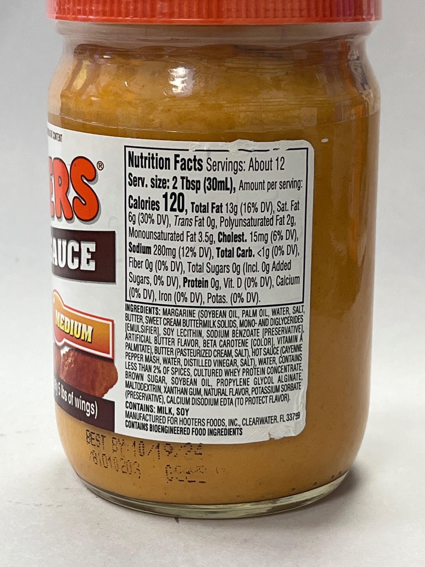 The Original Hooters Wing Sauce Medium 12OZ