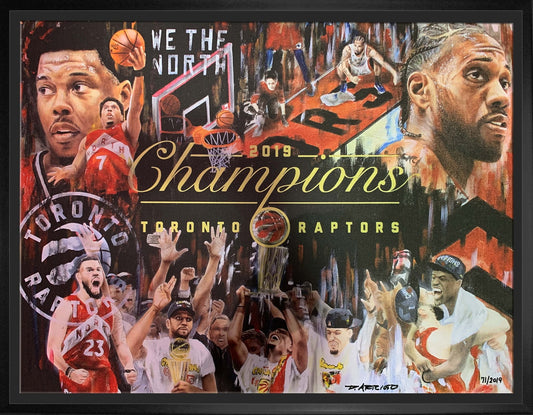 Toronto Raptors Framed Canvas 2019 Champs by Arrigo LE2019 - Jack Righteous