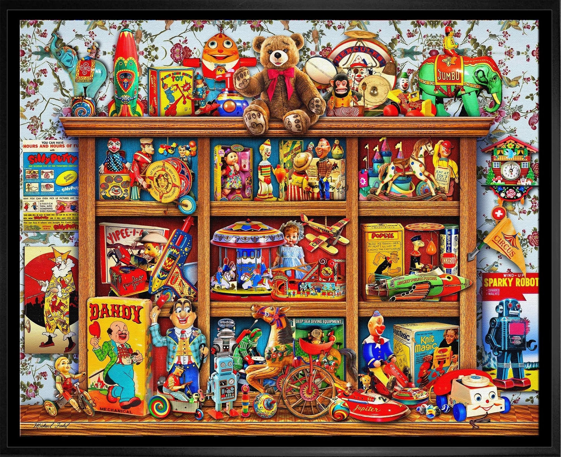 Totally Toys 20x24 Framed Canvas by Michael Fishel - Jack Righteous