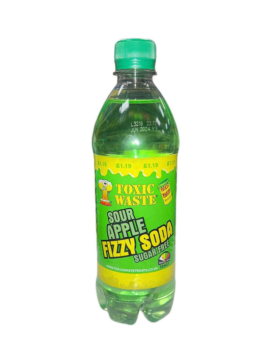 Toxic Waste Sour Apple Fizzy Soda Sugar Free