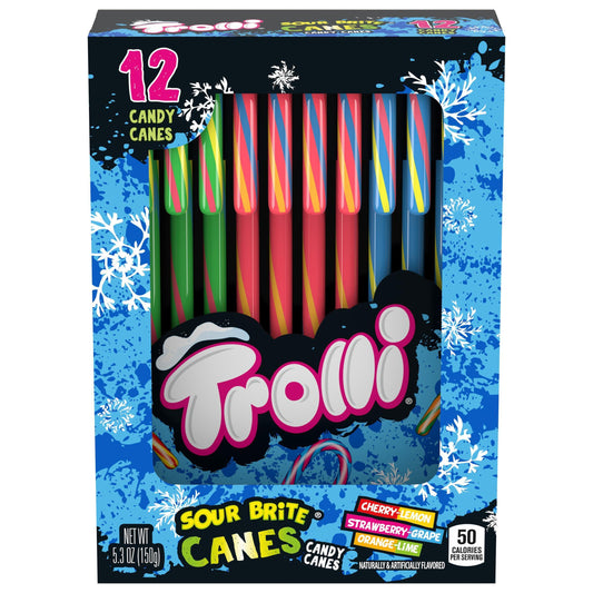 Trolli Sour Brite Candy Canes - 12 Count