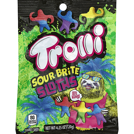 Trolli Sour Brite Sloths Candy Bag