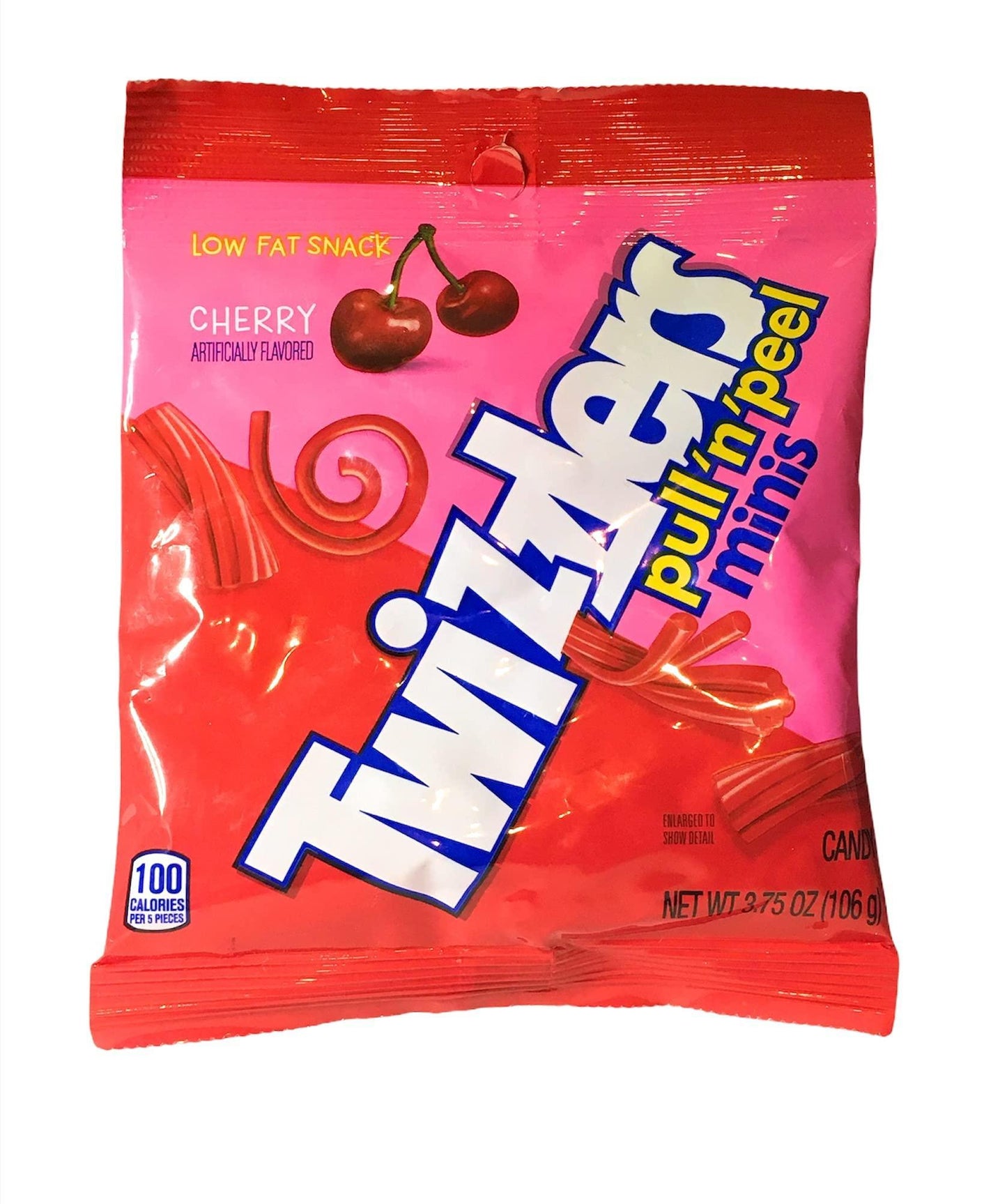 Twizzlers Pull n Peel Minis Cherry Bag 3.75OZ