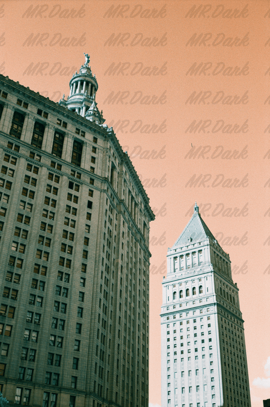 Urban Architecture: New York City Towers at Dawn - LomoChrome Turquoise - Jack Righteous