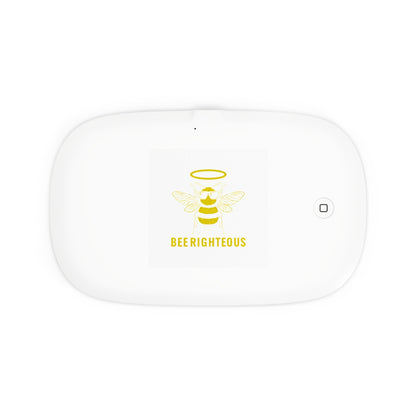 UV Phone Sanitizer & Wireless Charger - Bee Righteous Design, Eco - Friendly Gadget, Gift for Tech Lovers, Home Office Decor, - Jack Righteous