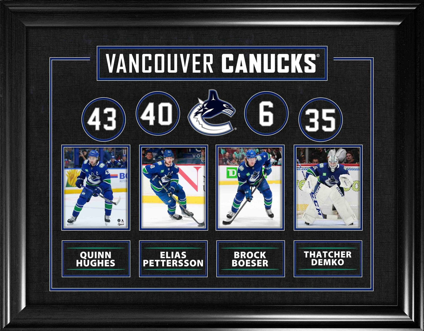 Vancouver Canucks Current Player Best of the Best Framed Collage - Jack Righteous