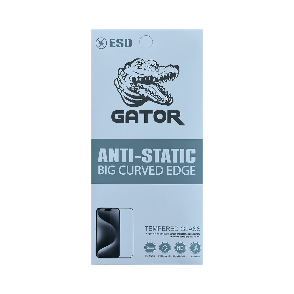 Verre trempé Gator pour iPhone 13 & 14 Anti - static - noir - Jack Righteous
