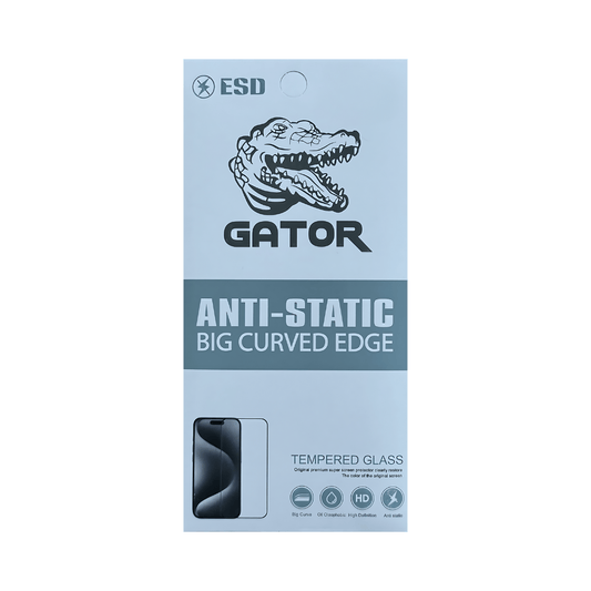 Verre trempé Gator pour iPhone 15 Pro Max Anti - static - noir - Jack Righteous