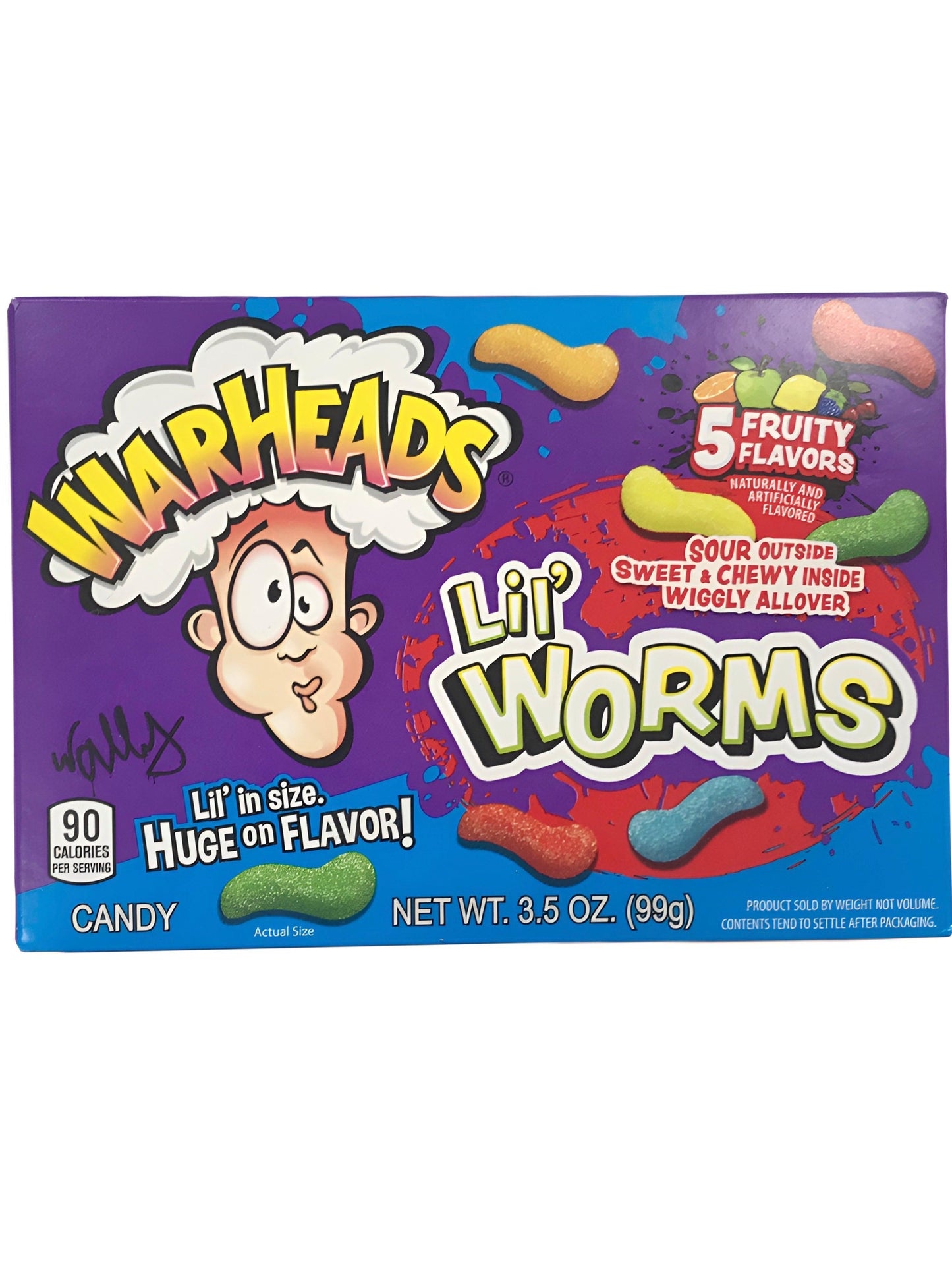 Warheads Lil Worms Theatre Box - 3.5oz