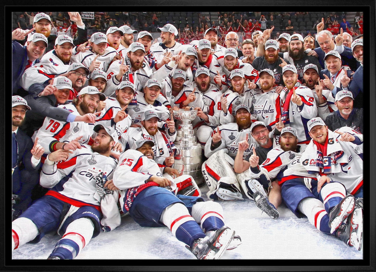 Washington Capitals 20x29 Framed Canvas 2018 Stanley Cup - Jack Righteous