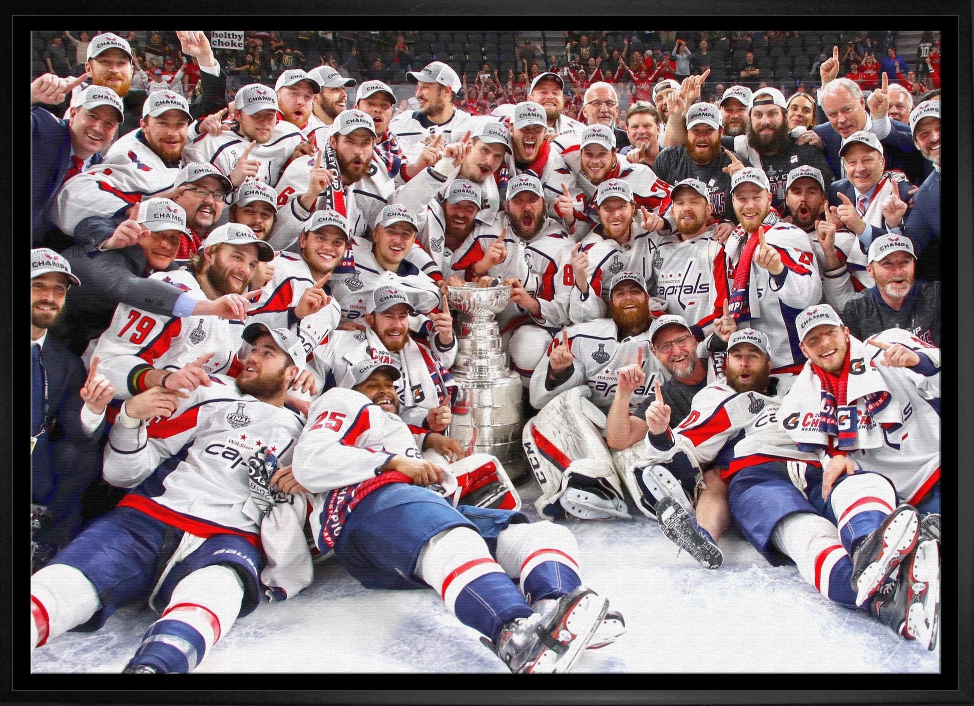 Washington Capitals 20x29 Framed Canvas 2018 Stanley Cup - Jack Righteous