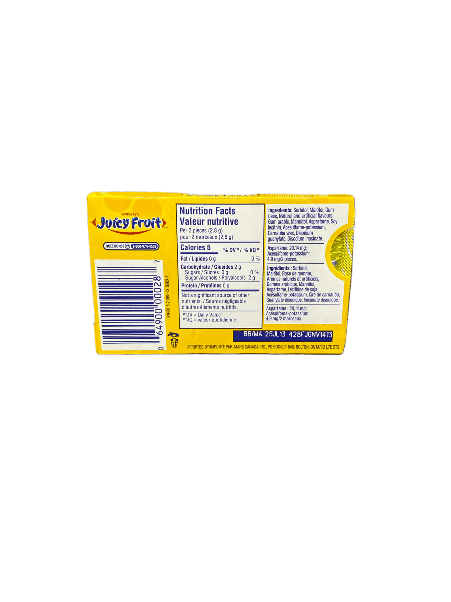 Wrigley's Juicy Fruit The Original 12 Pieces - Canadian Edition - Jack Righteous