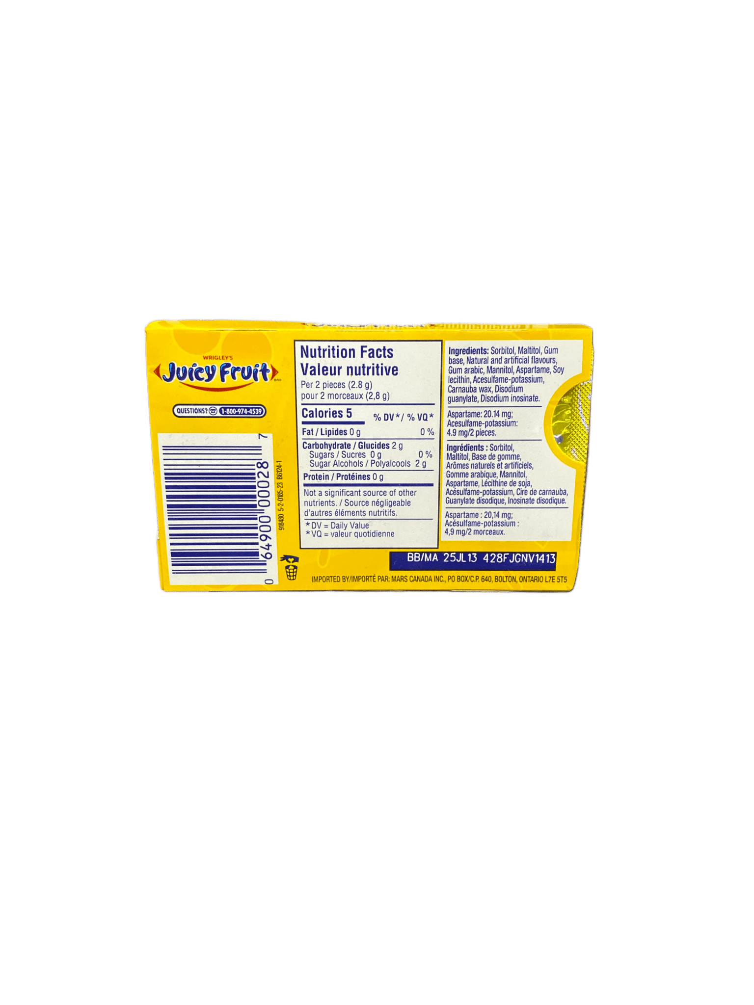 Wrigley's Juicy Fruit The Original 12 Pieces - Canadian Edition - Jack Righteous