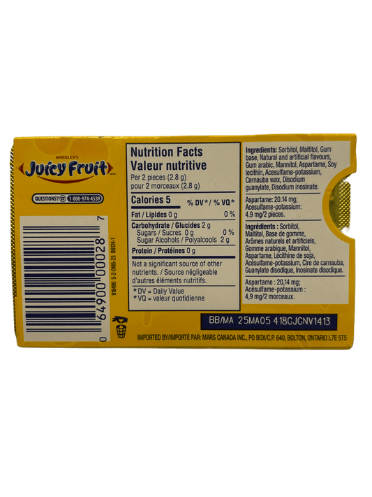 Wrigley's Juicy Fruit The Original 12 Pieces - Canadian Edition - Jack Righteous