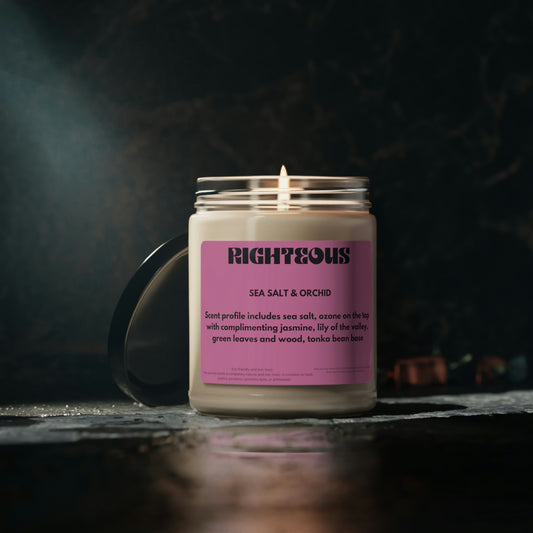 Sea Salt and Orchid Soy Candle - 9oz Righteous Blend