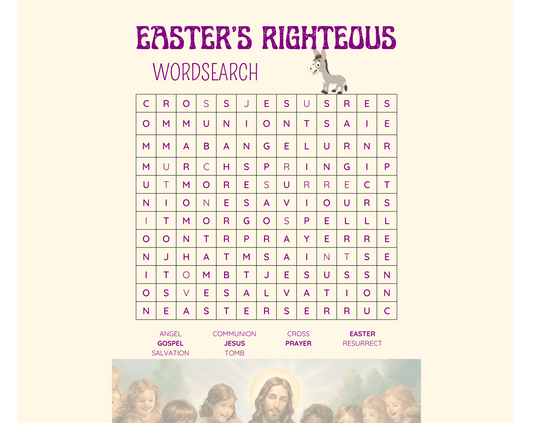 Jack Righteous First Edition Easter WordSearch Puzzle - Jack Righteous