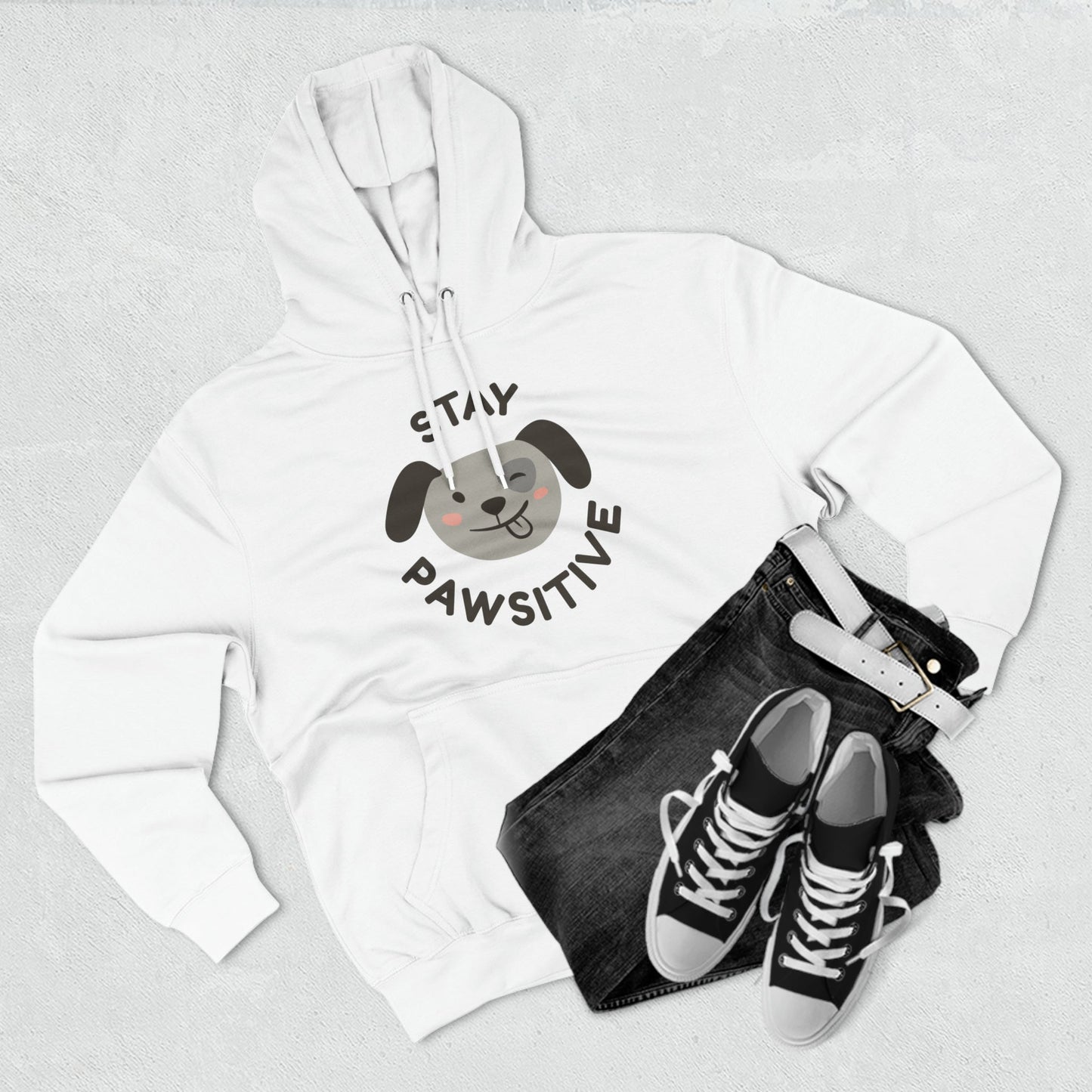 Stay Pawsitive: Unisex Premium Hoodie - Jack Righteous